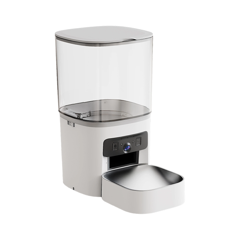 MAS-3007 Smart kæledyrsfoder med dobbelt linse med 6L gennemsigtig tragt